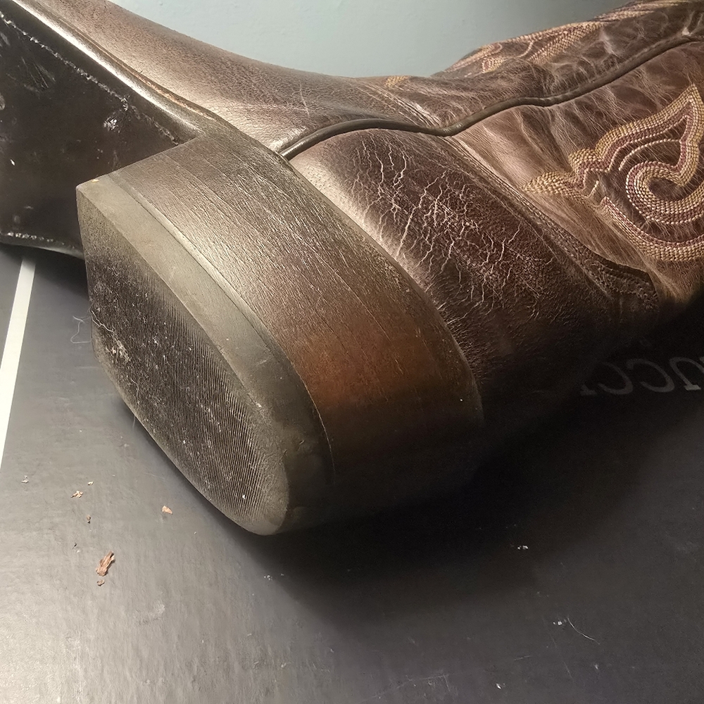 Lucchese Men's Chocolate Madras Goat Boot Men's 10.5 - Picture 10 of 10